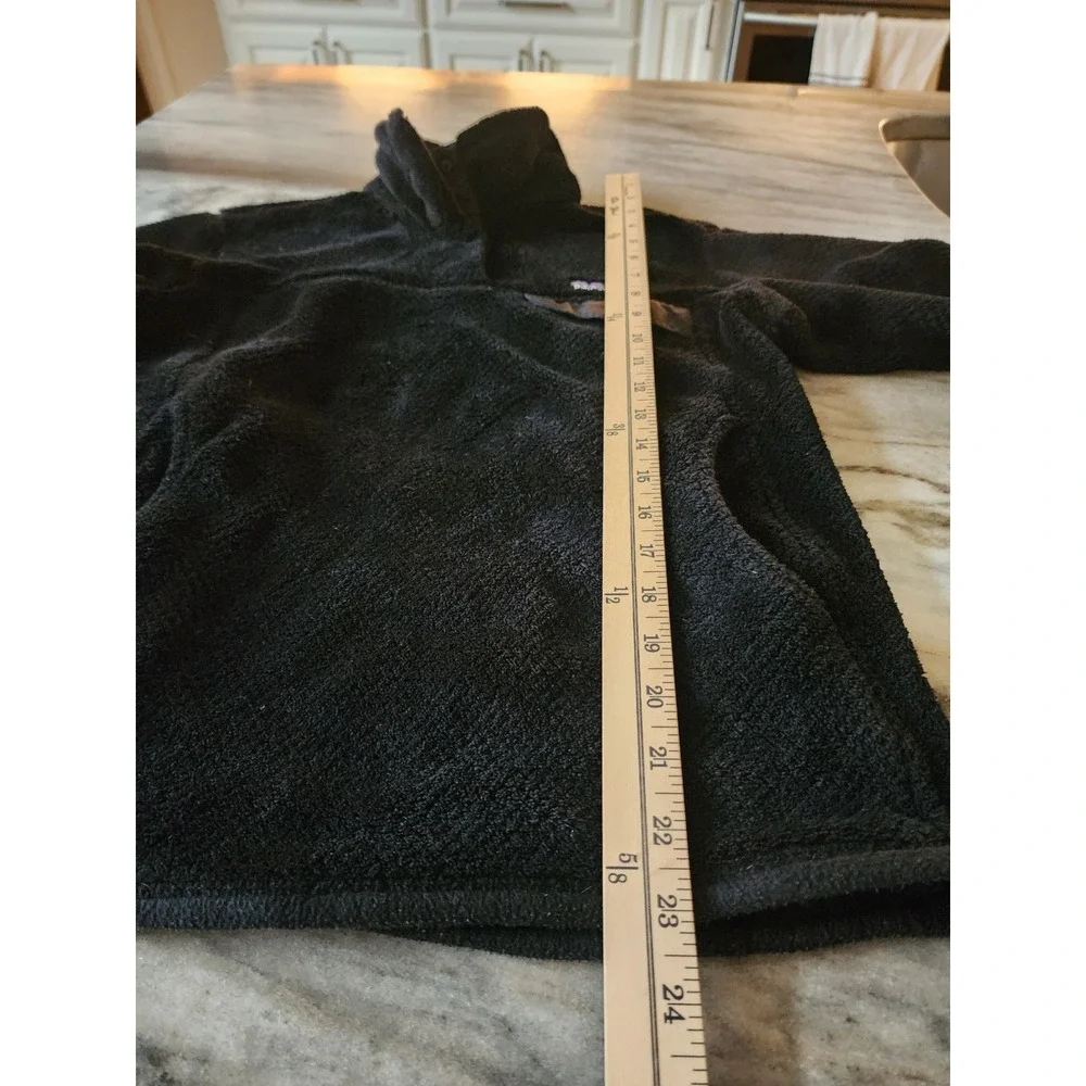 Patagonia Re-Tool Polar-Tec Fleece Pullover Jacket Black Women's Medium Snap‎